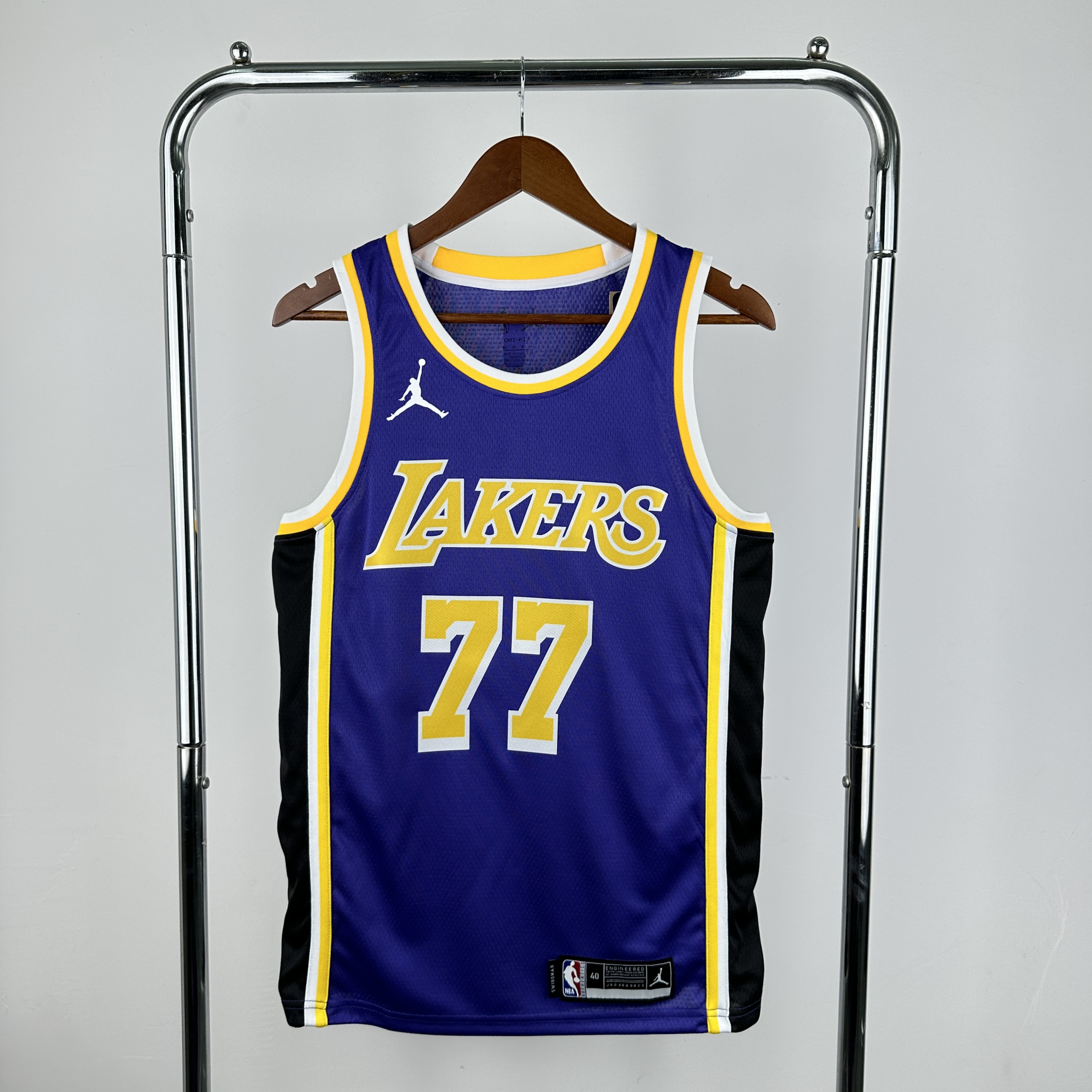 Men Los Angeles Lakers #77 Doncic Purple Season Jordon 2025 NBA Jersey style 1->atlanta braves->MLB Jersey